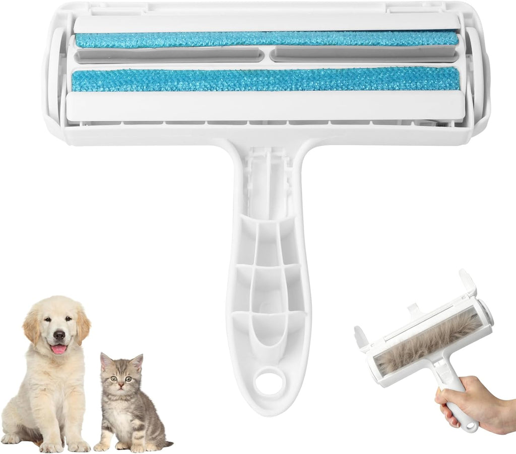 Roller Pet Hair Remover - Reusable Lint Roller for Dog & Cat Hair on Furniture, Couch, Carpet, Car & Bedding - Portable